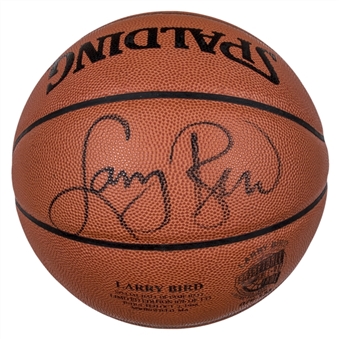Larry Bird Autographed Larry Bird Hall of Fame Limited Edition Basketball 76/133 (Beckett)